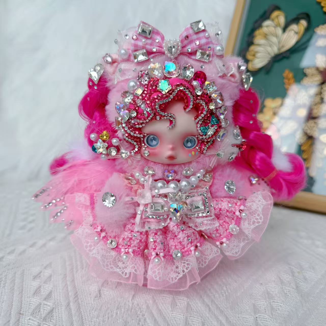 Dahaocraft Skullpanda-My Little Pony Pinkie Pie handmade diamond plush doll pendant