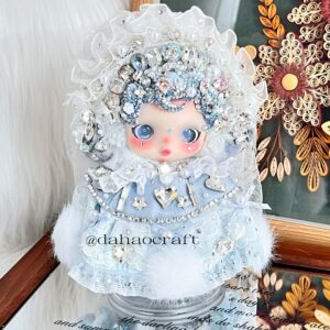 Dahaocraft Skullpanda-L'impressionnisme Dew handmade diamond plush doll pendant